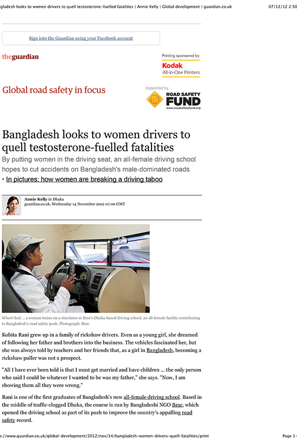 Driving Simulators help women
