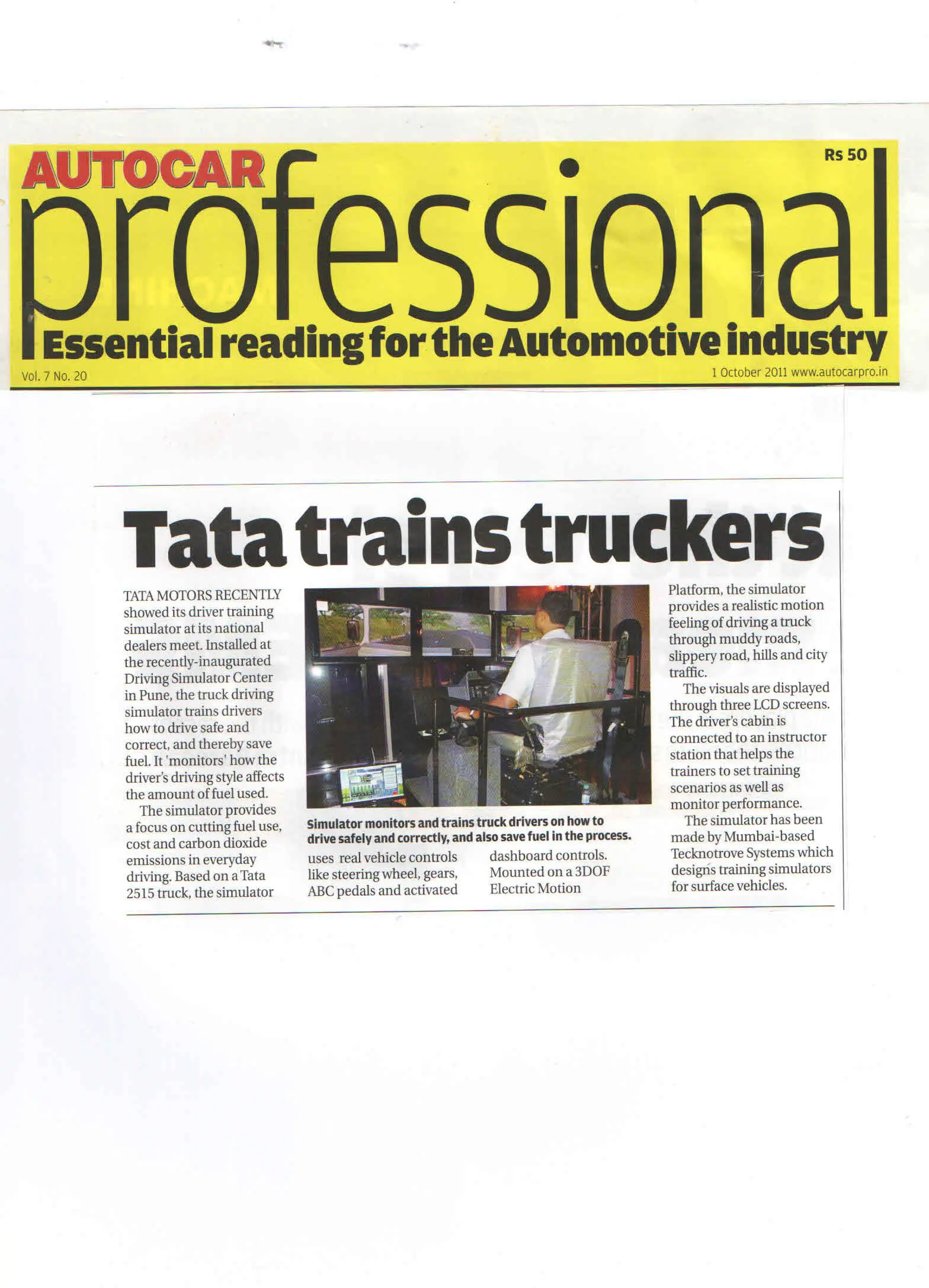 Truck Driver Training Simulator