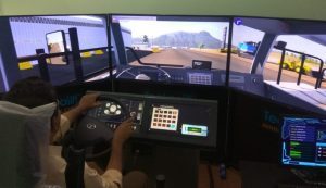 Electric dump truck simulators