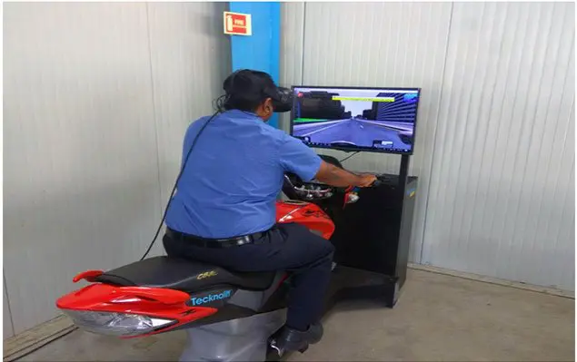 VR Based motorcycle training simulator by Tecknotrove