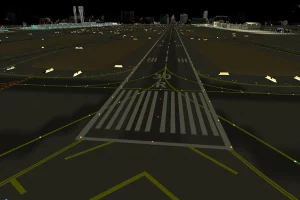 Night Airfield Runway